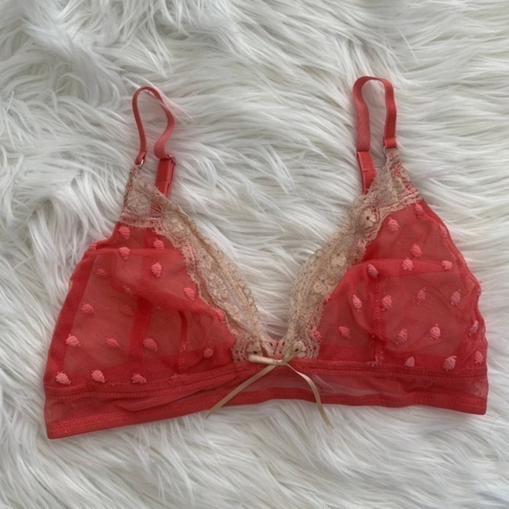 Valery Lace Bralette Italian lingerie  34B Pink